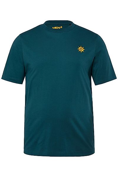 Men Plus T-Shirt T-Shirt Bruststick Halbarm Rundhals günstig online kaufen