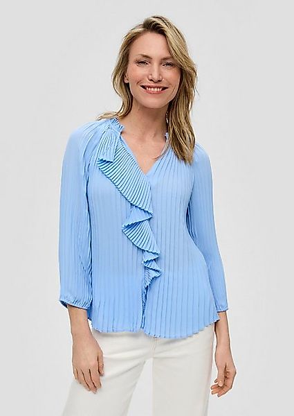 s.Oliver BLACK LABEL Langarmbluse Plissee-Bluse mit günstig online kaufen