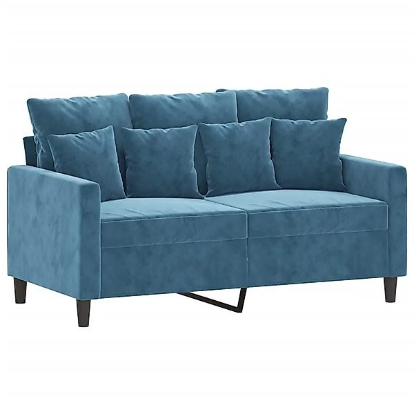 vidaXL 2-Sitzer-Sofa Blau 120 cm Samt 359302 günstig online kaufen
