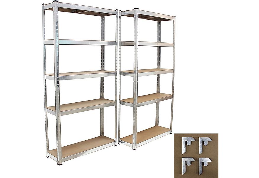 TRUTZHOLM Steckregal 180x90x30 cm 2er Set Schwerlastregal 875kg Lagerregal günstig online kaufen