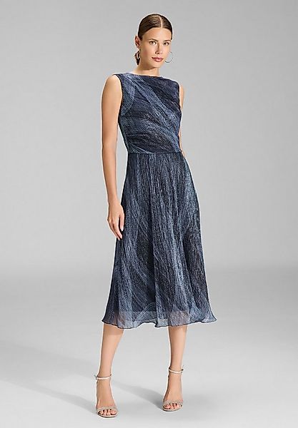 SWING Cocktailkleid - Plissiertes Kleid mit Metallicfäden Taillierter Schni günstig online kaufen