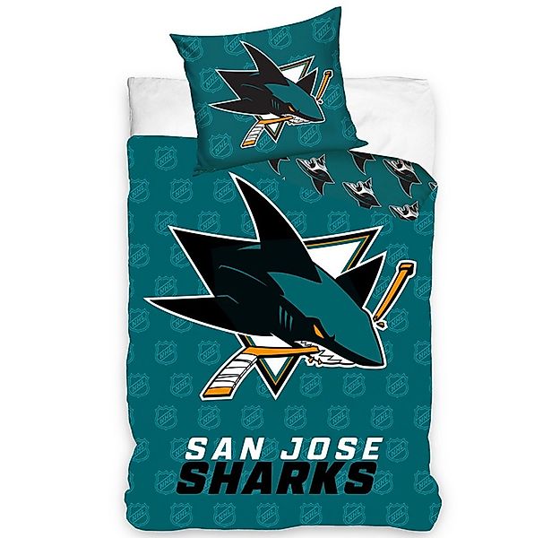 TipTrade Bettwäsche San Jose Sharks Bettwäsche 135 x 200 cm günstig online kaufen