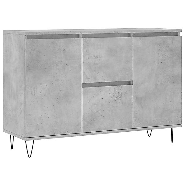 vidaXL Sideboard Betongrau 101,5x35x70 cm Holzwerkstoff 827208 günstig online kaufen