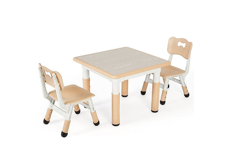 TLGREEN Kindersitzgruppe Kindertisch mit 4 Stühlen, (3-tlg), Kindermöbel, Q günstig online kaufen