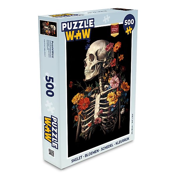 MuchoWow Puzzle Skelett - Blumen - günstig online kaufen