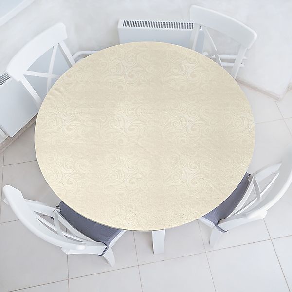 Abakuhaus Tischdecke Rundum-elastische Stofftischdecke, Elfenbein Victorian günstig online kaufen
