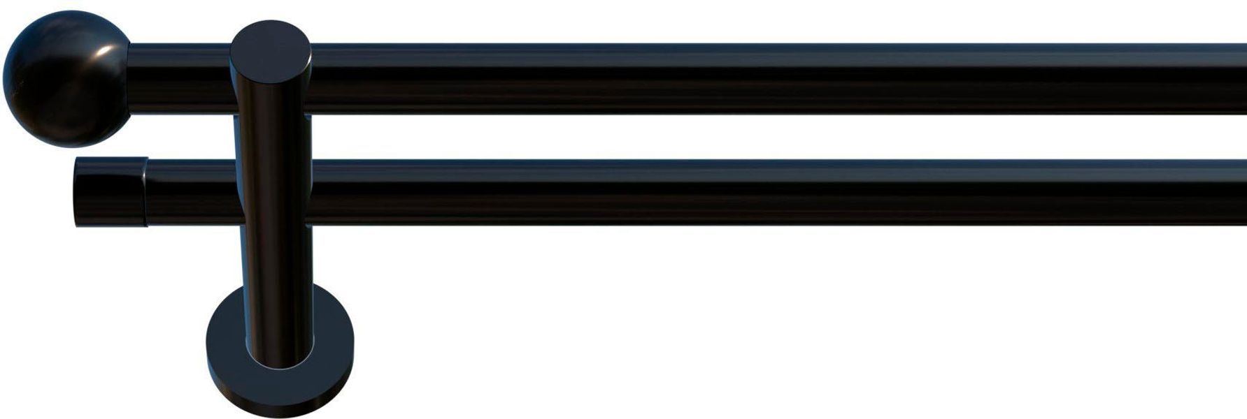 indeko Gardinenstange "Colombes" Ø 20 mm 2 läufig-läufig Wunschmaßlänge Kom günstig online kaufen