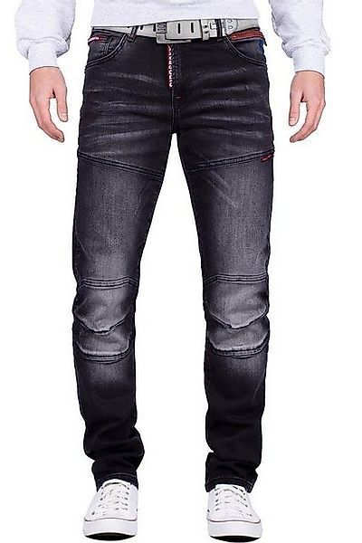 Cipo & Baxx Slim-fit-Jeans stonewashed Denim Hose BA-CD699 Schwarz W33/L34 günstig online kaufen