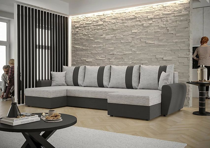 ALTDECOR Ecksofa DAVIS-U, Couch mit Schlaffunktion, Wohnzimmer - Wohnlandsc günstig online kaufen
