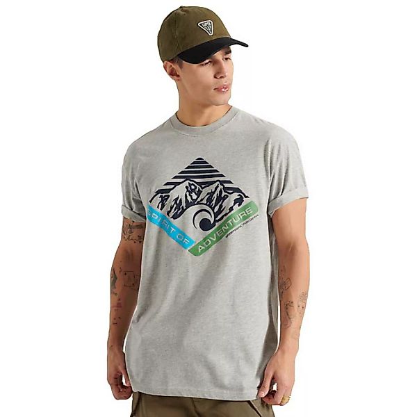 Superdry Mountain Relax Fit Graphic Kurzarm T-shirt M Grey Marl günstig online kaufen