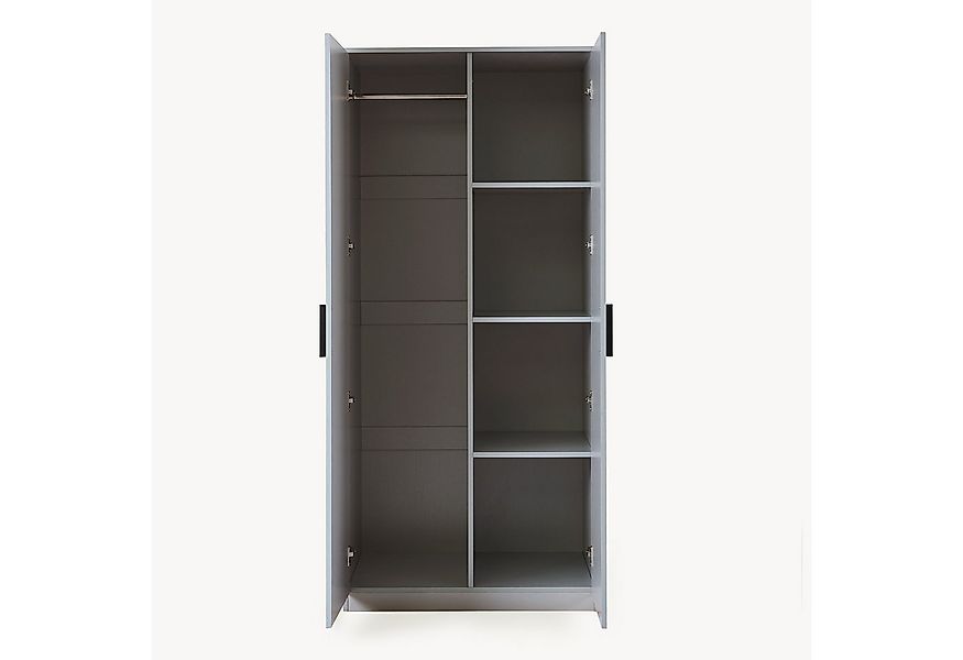 en.casa Kleiderschrank »Eiselfing« 2 Türen, 1 Stange, 4 Fächer 176x80x52 cm günstig online kaufen