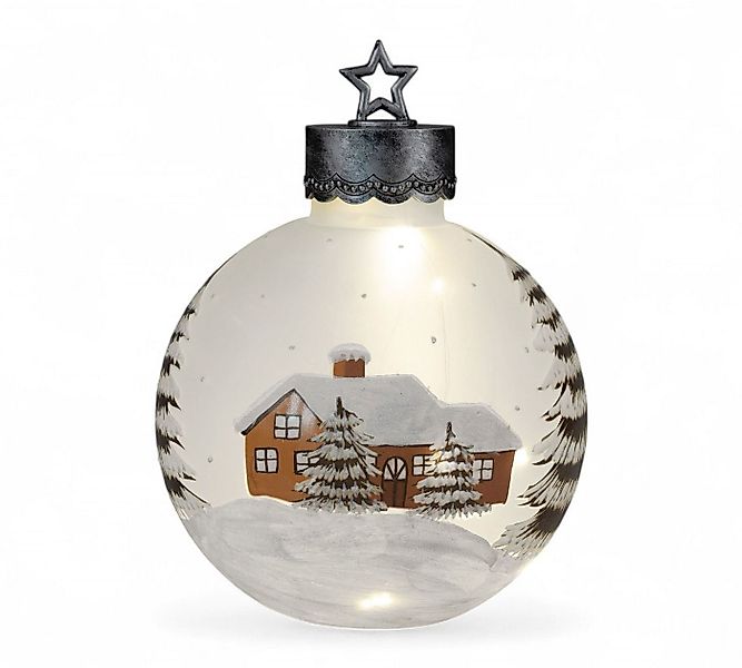 formano LED Dekolicht Glas-Kugel 30 cm Winterdekor Glaskugel Timer 6h/18h W günstig online kaufen