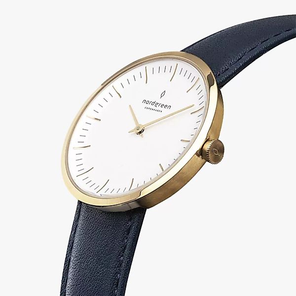 Armbanduhr Infinity Gold - Italienisches Lederarmband günstig online kaufen