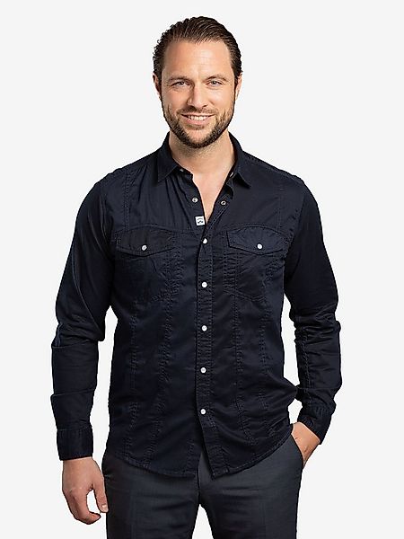 Checker Jeanshemd Dynasty Denim bluse longsleeve langarm günstig online kaufen