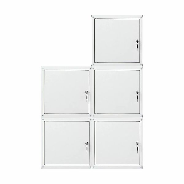 PROREGAL Mega Deal 5x Schließfachwürfel Cubic XL HxBxT 45 x 45 x 45 cm Grau günstig online kaufen