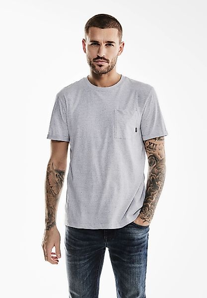 STREET ONE MEN Rundhalsshirt, mit Rundhalsausschnitt günstig online kaufen