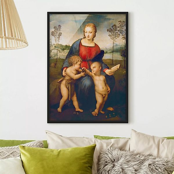 Bild mit Rahmen Kunstdruck - Hochformat Raffael - Die Madonna günstig online kaufen