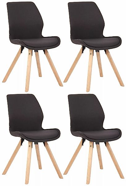 4er Set Stuhl Luna Stoff Schwarz günstig online kaufen