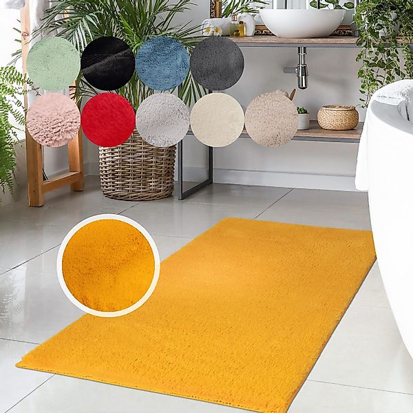 Carpet City Badematte »Topia Mats, Badteppich uni« Höhe 14 mm rutschhemmend günstig online kaufen
