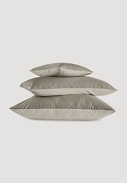 hessnatur Satin Wende-Kissenbezug aus Bio-Baumwolle - grün - Größe 40x40 cm günstig online kaufen