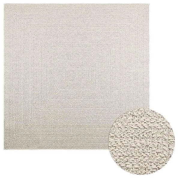 vidaXL Teppich ZIZUR Creme 200x200 cm Jute-Optik Indoor und Outdoor 4010367 günstig online kaufen