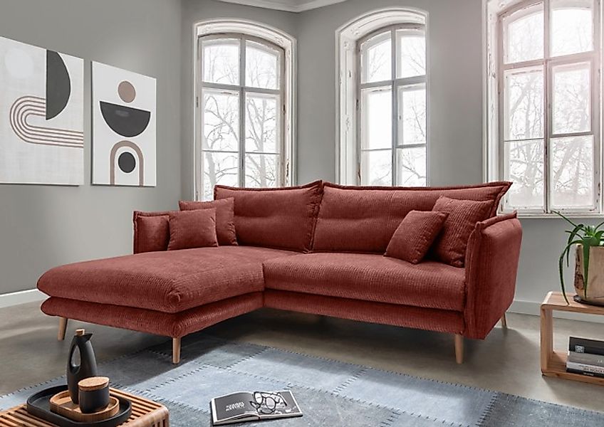 INOSIGN Ecksofa »Lazio modern und bequem, schmale Armlehnen, tolle Detailve günstig online kaufen