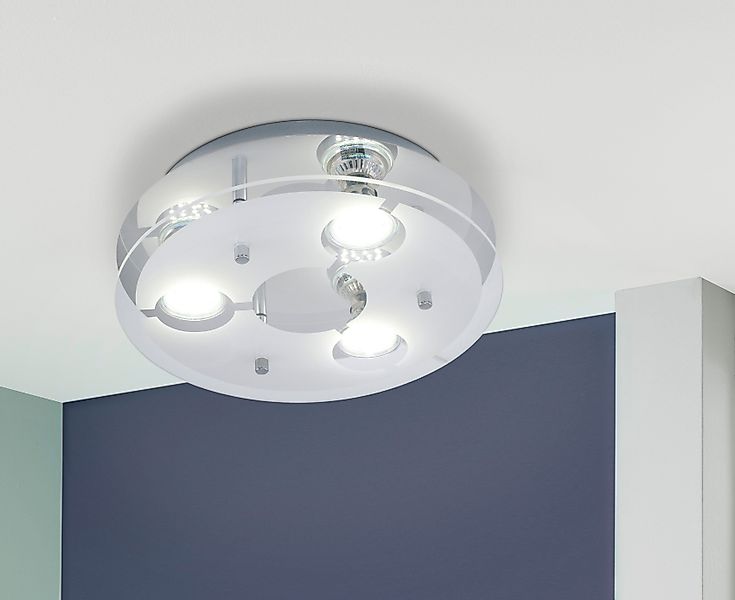 EGLO Deckenleuchte CABI Deckenlampe, Edelstahl und günstig online kaufen
