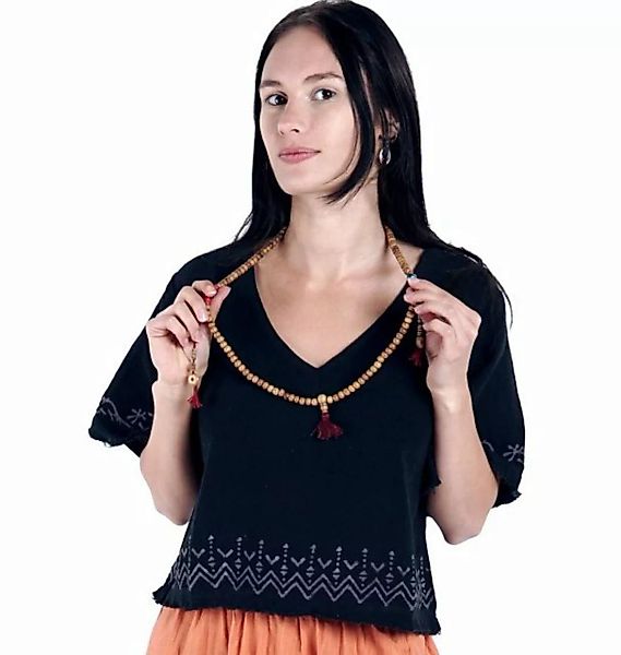 Guru-Shop T-Shirt Weites Top mit handgefertigtem Druck,.. Festival, Ethno S günstig online kaufen