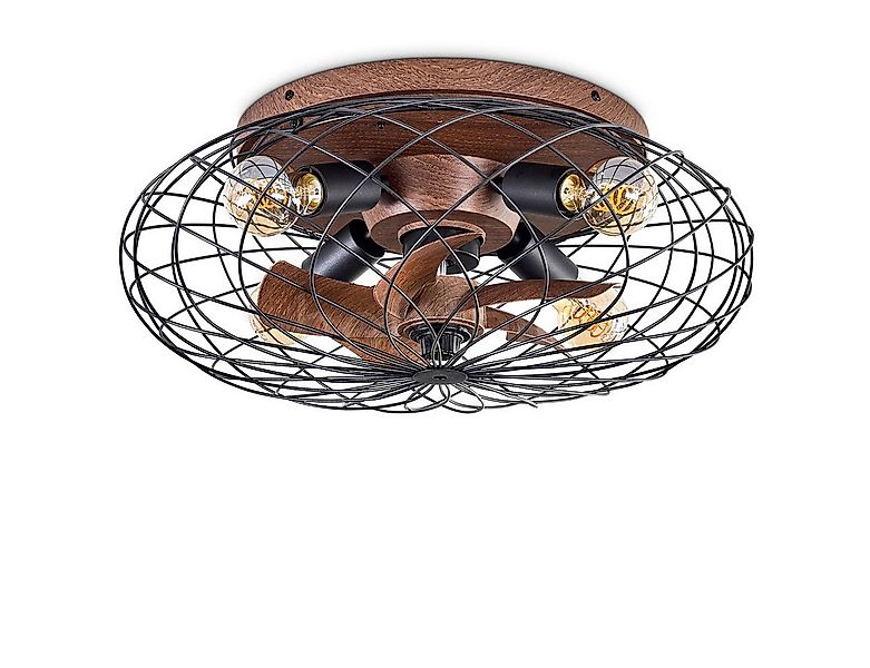 hofstein Deckenleuchte Deckenventilator mit Beleuchtung aus Metall/Kunststo günstig online kaufen