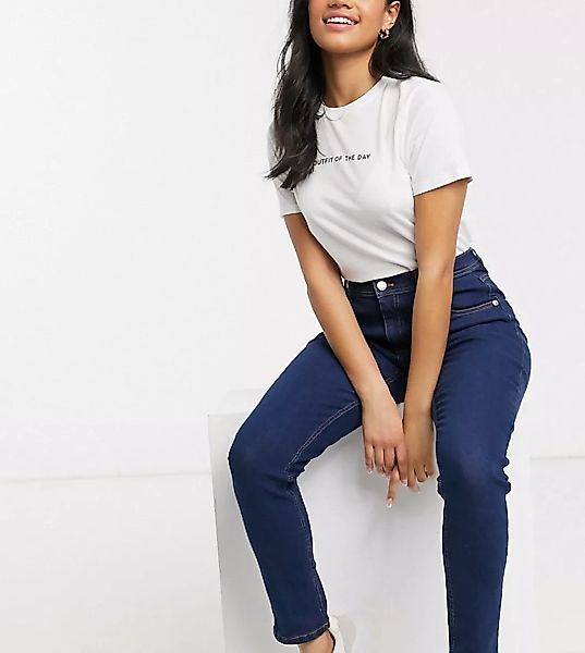 Wednesday's Girl – Skinny-Jeans in mittlerer Waschung mit hohem Bund-Blau günstig online kaufen