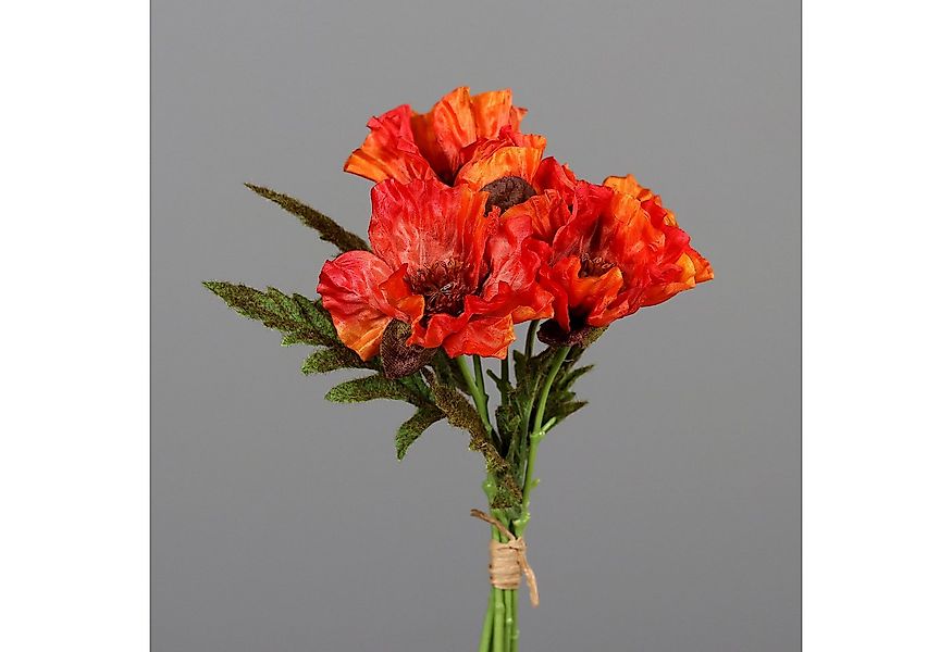 Kunstblume Mohnbund mit 5 Mohnblüten 36cm DP Blumen künstlicher Papaver Moh günstig online kaufen