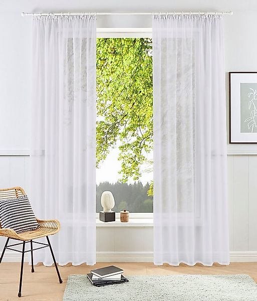 OTTO home Gardine XANA (1 St), Kräuselband, transparent, Voile, Bestseller, günstig online kaufen