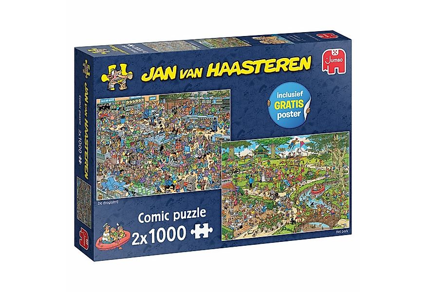 Jan van Haasteren Puzzle Jan van Haasteren - The Park & The Pharmacy 2x1000 günstig online kaufen