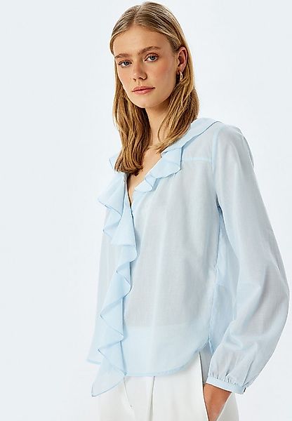 Koton Langarmshirt V-Kragen Langärmelig Langarmshirt günstig online kaufen