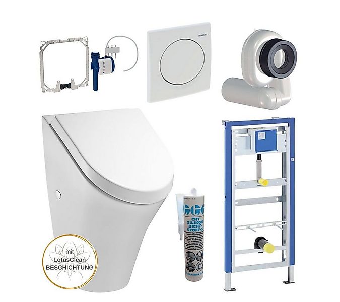 HGMBAD Urinal Urinal mit Deckel Geberit Vorwandelement Set, Keramik, Wasser günstig online kaufen