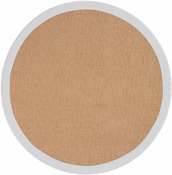 carpetfine Sisalteppich »Sisal«, rund, 5 mm Höhe, mit farbiger Bordüre, Ant günstig online kaufen