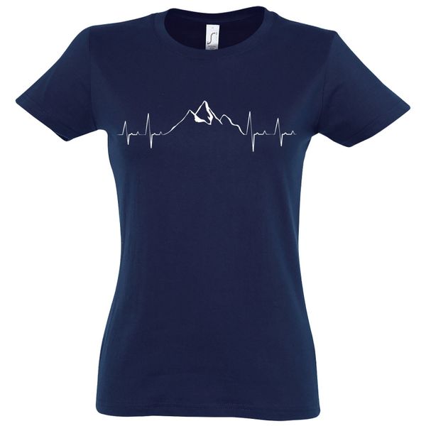 Youth Designz T-Shirt Heartbeat Mountain Damen günstig online kaufen