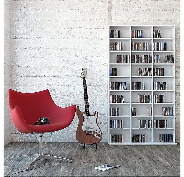 Vicco CD-Regal Jukebox, Weiß, 102 x 178 cm günstig online kaufen
