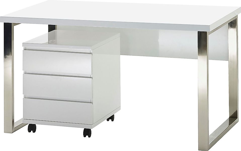 MCA furniture Schreibtisch Sydney, weiß Hochglanz, günstig online kaufen