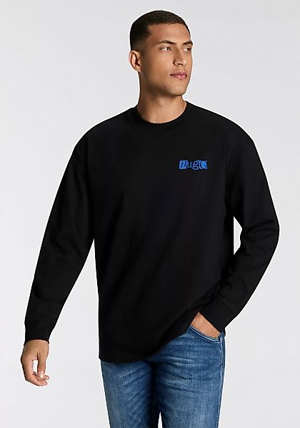 HUGO Blue Langarmshirt Nilcrew mit großem günstig online kaufen