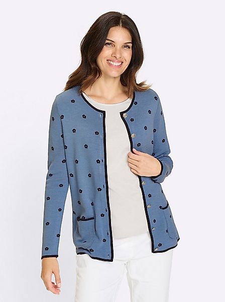 Sieh an! Strickjacke Strickjacke Langarm Jacquard günstig online kaufen