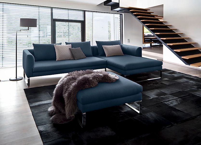 3C Candy Ecksofa »Avola modern elegantes Designsofa mit Bügelfuß, L-Form«, günstig online kaufen