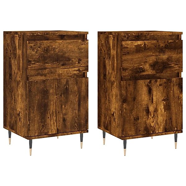 vidaXL Sideboards 2 Stk Räuchereiche 40x35x70 cm Holzwerkstoff 831143 günstig online kaufen