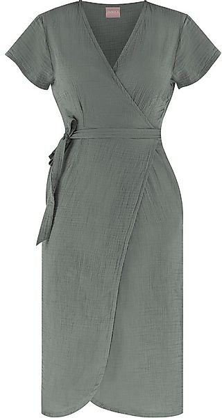 Janice Midikleid Musselin Kleid Chadies Sommerkleid mit Bindeband V-Ausschn günstig online kaufen