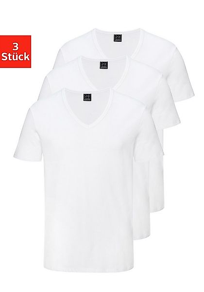 John Devin T-Shirt mit tiefem V-Ausschnitt, V-neck, Unterziehshirt (3er-Pac günstig online kaufen