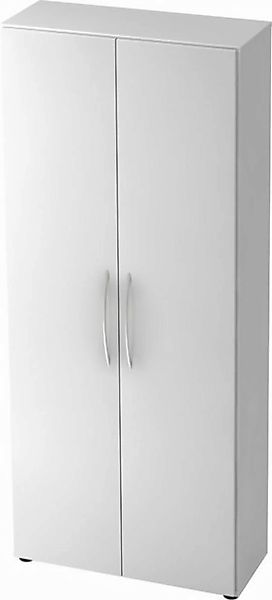 Aktenschrank Schrank Basic 5 OH BxTxH 80x33x188cm Griff BM Weiß/Weiß günstig online kaufen