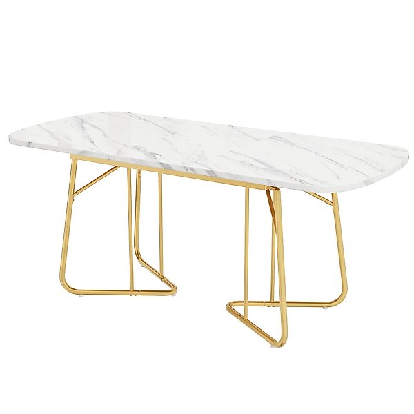 MODFU Esstisch ausziehbar 140-180cm (Weißer rechtwinkliger günstig online kaufen