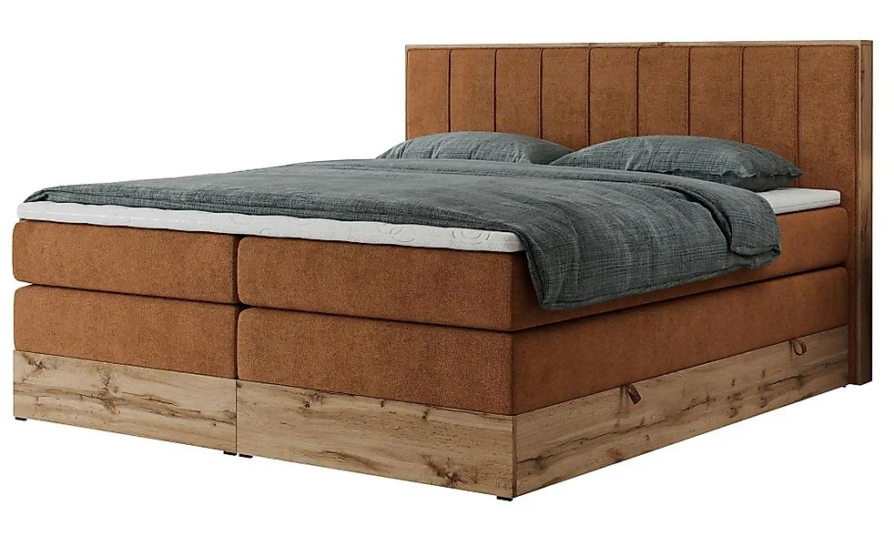 Boxspringbett mit Bettkasten Bellissimo King ¦ orange ¦ Maße (cm): H: 115 B günstig online kaufen
