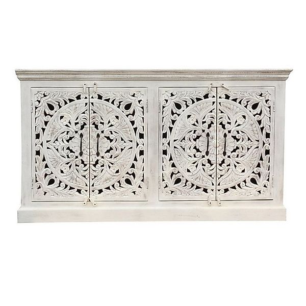 Oriental Galerie Unterschrank Indien Sideboard Saira Weiß 160 cm günstig online kaufen