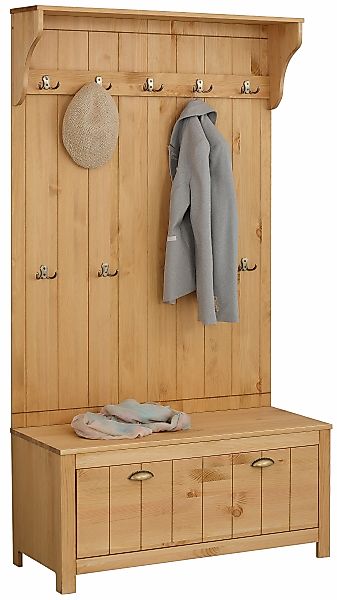 Home affaire Kompaktgarderobe "Mille", aus Massivholz, Breite 100 cm günstig online kaufen